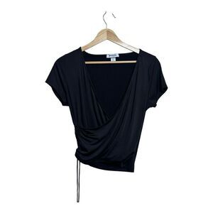 RSQ BLack ruched top xtra‎ large cropped